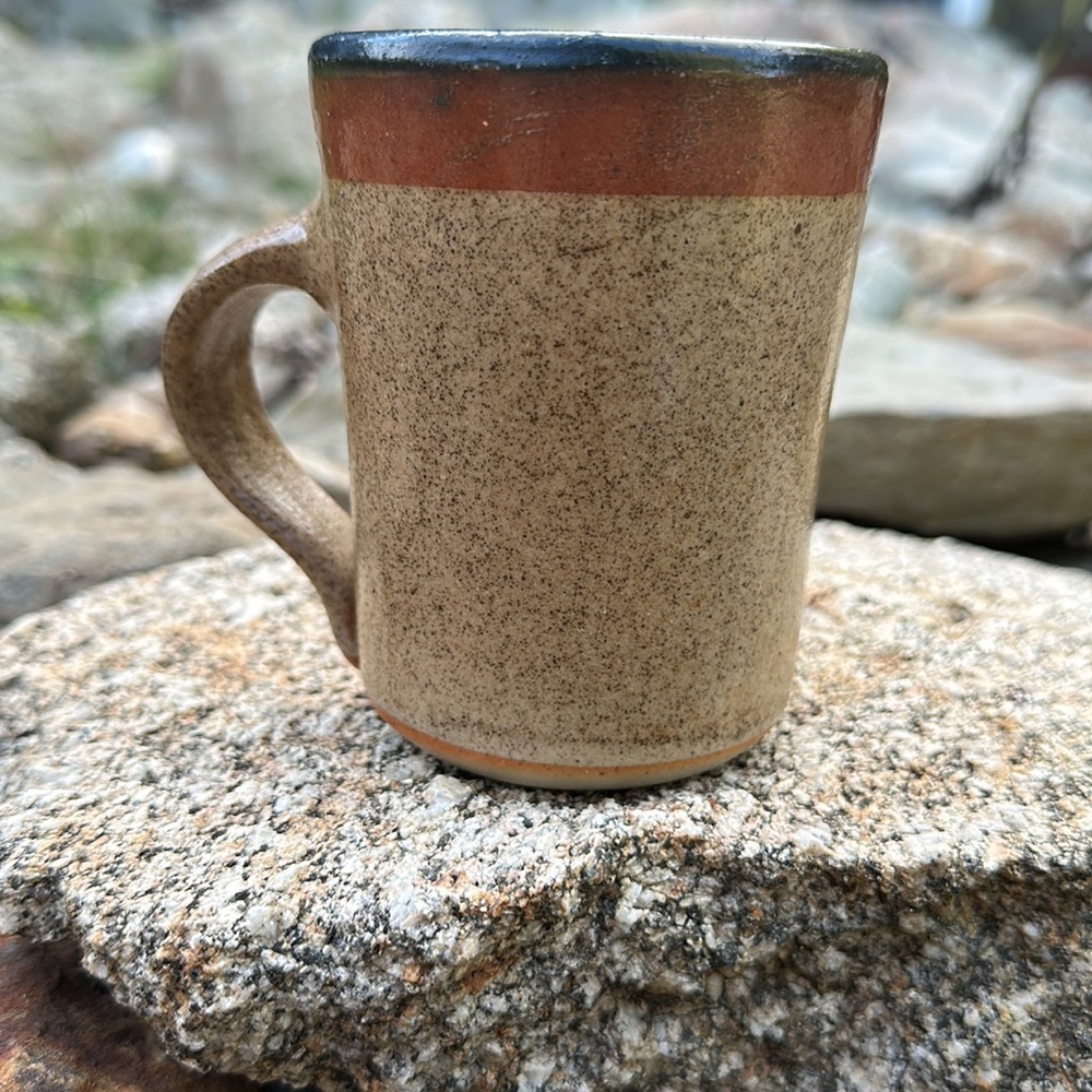 Monroe Salt Works Chippendale Rose Salt Glaze Pottery Mug Maine Studio Pottery - Picture 4 of 7
